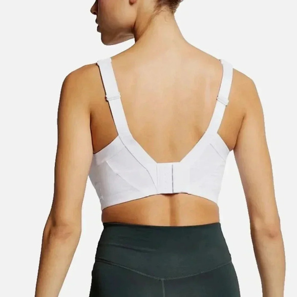 NWOT NIKE [36E] Women's BOLD HIGH SUPPORT Sports/Yoga/Gym Bra-White BQ4127-100 - Picture 2 of 7